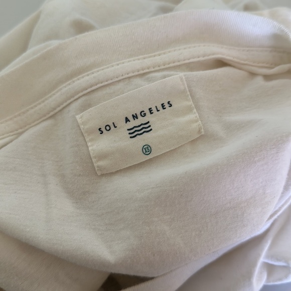 Anthropologie Sol Angeles White & Black Rise & Wine Graphic T- Shirt Top Size XS - Picture 7 of 9